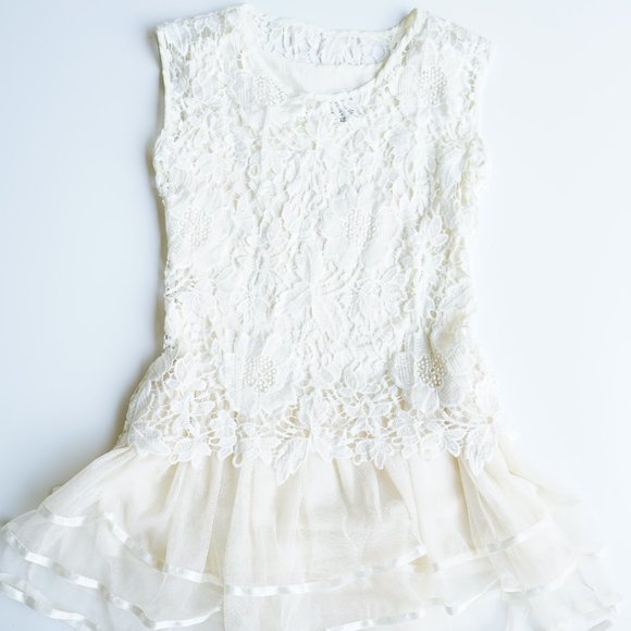 Dresses & Skirts - NWT 2 Piece Lace Top Over Tulle Underlay Dress